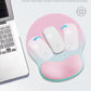 Ergonomic Mouse Pad Wrist Support, Comfortable Mouse Pad Wrist Rest, Relieve Wrist Pain Gel Mouse pad, Non-Slip Rubber Base Mousepad for Laptop, Computer(Gradient Pink Green)