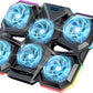 LIANGSTAR Laptop Cooling Pad Gaming Laptop Cooler, Laptop Fan Cooling Stand with 6 Quiet Fans for 15.6-17.3 Inch, 7 Height Adjust, RGB LED Light 4 Modes, Switch Control Fan Speed, 2 USB Port, 2023 New