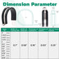 125PCS Cable Clamp,12 Sizes Stainless Steel Rubber Coated Cushioned Insulated Cable Clamps Assortment Kit-Metal Wire Clamps,Cable Clips,Pipe Clamps