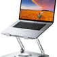 Laptop Stand for Desk, Adjustable Computer Stand with 360° Rotating Base, Ergonomic Laptop Riser for Collaborative Work, Foldable & Portable Laptop Stand, fits for All 10-16" Laptops