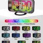 SZELAM LED RGB Digital Alarm Clock,with 11 Color Modes Display,Mirror Surface,Dual USB Charger Ports,Modern Desk Clocks for Bedroom Home Office Decor- Black