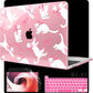 MEEgoodo Case for MacBook Pro 13 inch Case 2022 2021 2020 New A2338 M2/M1 A2251 A2289, Laptop Hard Shell with Keyboard & Camera Cover Compatible with 13 inch MacBook Pro, Cute White Cats & Bows