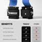 DMoose Fitness Weight Lifting Hooks (Pair) for Deadlifts, Pull Ups, Rows & Shrugs - Anti-Rip Nylon Strap Hand Grips with Thick Wrist Padding - Heavy Duty Wrist Straps for Weightlifting & Gym Workouts