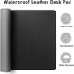 Aothia Leather Office Desk Pad Protector, Non-Slip PU Leather Desk Blotter, Waterproof Laptop Writing Mouse Pad for Office and Home, Black, 31.5" x 15.7"