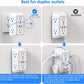 2 Pack Outlet Extender Surge Protector, 6 Outlet Splitter with 4 USB Outlet (2 USB A,2 USB C), 3Sided Power Strip with Adapter Spaced Outlets for Home, Office, Travel(White)