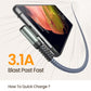 AINOPE 10 ft USB C Cable 2-Pack, 3.1A C Chargers Fast Charging 10 Foot, Resistant Nylon Braided Type C Charger Fast Charging 10ft Right Angle Charger Cord Fit for Galaxy S20 Ultra S10 S10E S9 S8 Plus