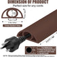 Floor Cord Cover Self Adhesive Cord Hider,3.3FT Cable Management, Extension Strip Protector for Wires, Prevent Cable Trips for Offices, Gyms, Exhibitions Cavity:0.3"(W) x 0.28"(H) Coffee