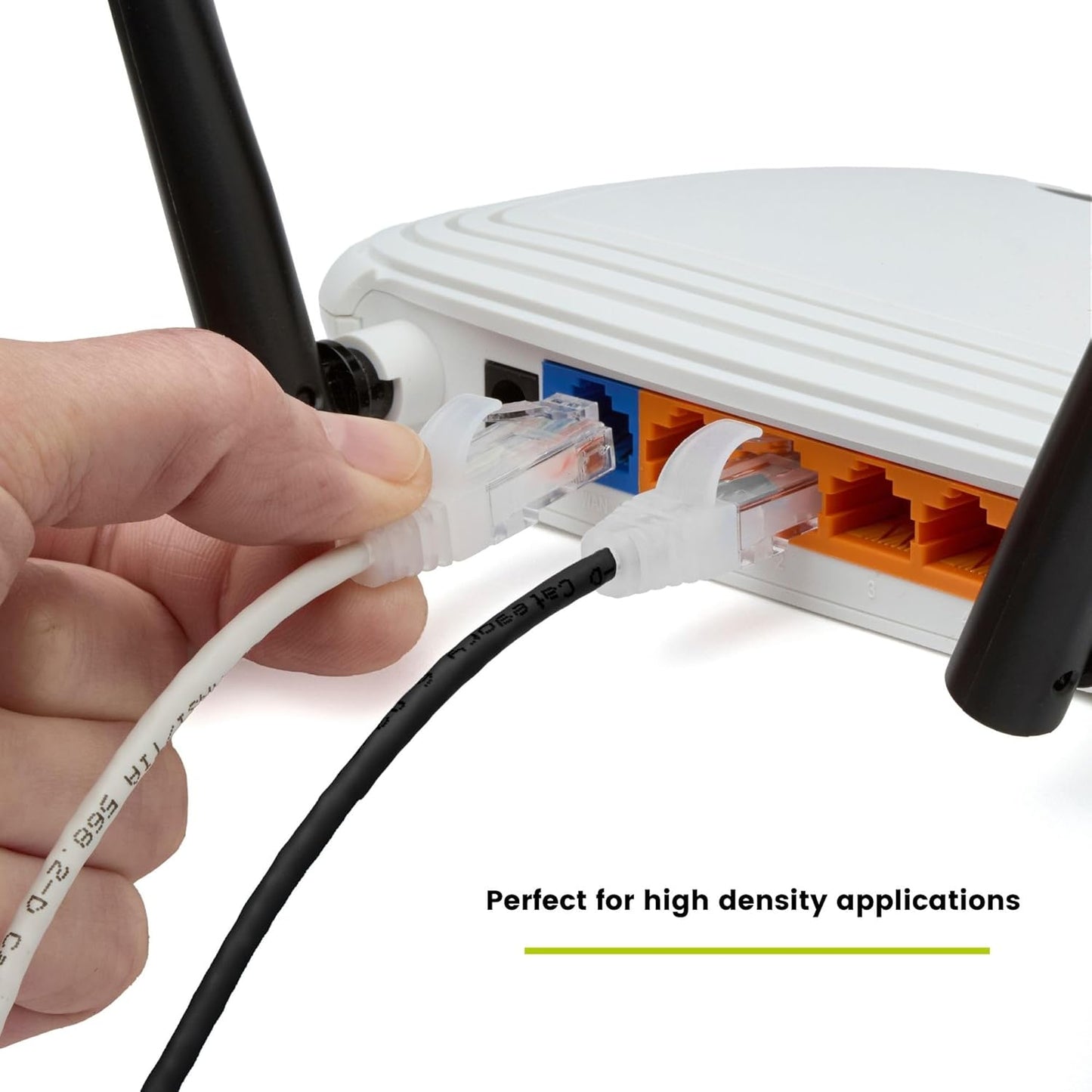 TRUECABLE Cat6 Component Rated Patch Cable, Unshielded (U/UTP), 6in, Black, 28AWG Solid Copper, Snagless 10G High-Speed Ethernet Cable, PoE++ 4PPoE 100W, UL Listed, RoHS-3, 5 Pack