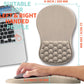 Ergonomic Mouse Pad Wrist Support with Memory Foam Massage Bulge, Carpal Tunnel Pain Relief Mousepad Wrist Rest for Mouse(12x8 inch, Apricot)