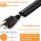 5ft Cord Cover Floor for Extension Cords, Floor Cable Cover, Self-adhesive Wire Cover to Protect Cables & Prevent Tripping, PVC Cord Hider Floor Cord Protector, Internal Channel Diameter: 0.39", Black
