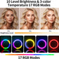Auto Face Tracking 360 Rotation with 10" RGB Ring Light, Phone Tripod & Selfie Stick with Remote for Cell Phone 4"-7", Motion Sensor for Live Stream Vlog Video Recording