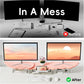 Dual Monitor Stand Riser,Wing-Shaped Sturdy Desktop Computer Wood Stand for 2 Monitors Cute Monitor Riser for Laptop, PC, Computer,Pink