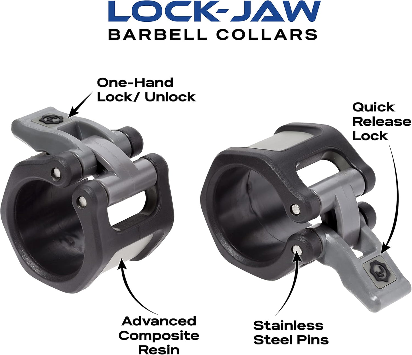 Lock-Jaw HEX 50mm / 2" Olympic Barbell Collar - Quick Release Barbell Clamp (Purple)