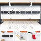 Univivi No Drill Under Desk Cable Management Tray, 48" Cord Organizer for Table, Clamp/Screw Mount Desk Cable Management, Premium Fabric Cable Management Tray for Office, Home (Extra Large)