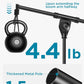 InnoGear Adjustable Desk Microphone Stand, Weighted Base with Soft Grip Twist Clutch, Boom Arm, 3/8/'' and 5/8/'' Threaded Mounts for Blue Yeti and Blue Snowball, Kick Drums, Guitar Amps, Black