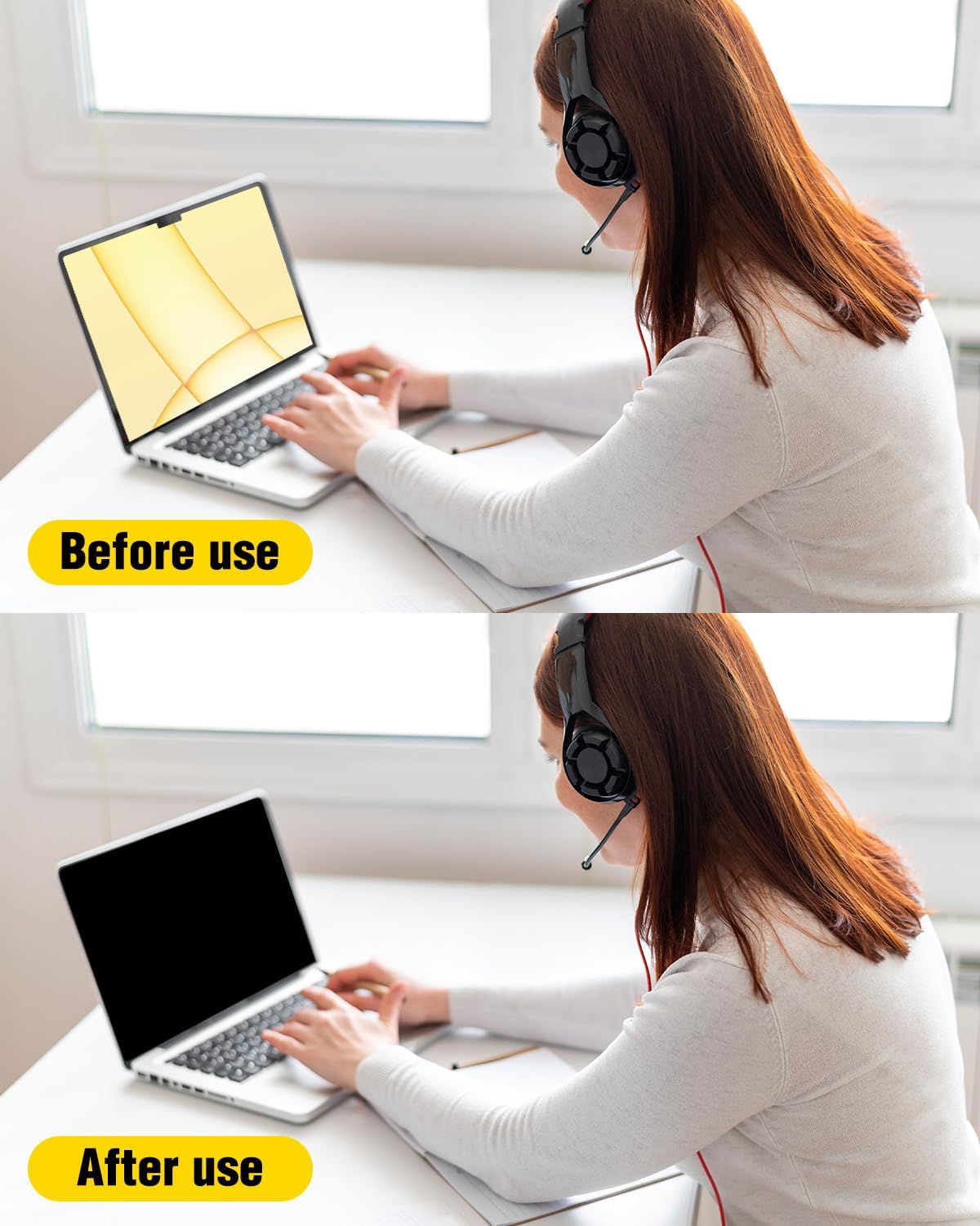 F FORITO Magnetic Privacy Screen Protector Compatible with MacBook Air 13 inch (2018, 2019, 2020, 2021, M1), Removable 360° Anti Peeping Anti Blue Light Laptop Privacy Shield