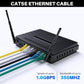 Cat5e Ethernet Cable 150 FT, Long Cat 5e Internet Cable, Grey Snagless Patch Cord, Flexible, Network, LAN, PoE, Standard RJ45 Connector for PC, Server, Router, Modem, TV, PS5 - with 15 Cable Ties