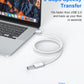 VCZHS Tech USB Extension Cable White 10ft, USB 3.0 Extender for High-Speed Data Transfer & Fast Charging, Durable & Flexible for Mouse, Keyboard, Printer, Flash Drive, Webcam, and More