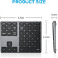 iClever Number Pad, Aluminum Wireless Number Pad for Multi Devices, USB-C Rechargeable, External 34-Keys Bluetooth Keyboard for Data Entry, Compatible for Laptop, Mac, iMac, Tablet, PC Desktop