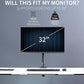 VIVO Single 17 to 32 inch Monitor Height Adjustable Counterbalance Mechanical Arm Desk Stand, Classic, Universal VESA Mount, STAND-V001O