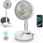 20000mAh Battery Operated Camping Fan - 112Hrs Rechargeable Oscillating Table Fan with Light & Timer, 8 Speeds Portable Travel Fan for Cruise RV Trip, Hurricane Power Outage (8" with Case)