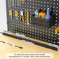 JUNNUJ Long Metal 16 Outlet Power Strip, Heavy Duty Power Strips Surge Protection 4800J with Circuit Breaker, 20a Wide Spaced Socket Wall Mount 5-15P Adapter High Amp 6-20R T-Slot 10FT Extension Cord