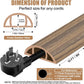 Floor Cord Cover Self Adhesive Cord Hider,10FT Cable Management, Extension Strip Protector for Wires, Prevent Cable Trips for Offices, Gyms, Exhibitions Cavity:0.39"(W) x0.27(H) Woodsmokedbrown