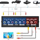 MEIRIYFA 2 Way AV RCA Switcher Splitter 2 in 1 Out, 2 Port AV RCA Switch 2-in-1 Composite Video L/R Audio Switcher Selector Box for DVD Player, Game Consoles TV Monitor Projector