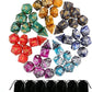 7 Sets (49PCS) Polyhedral Dice Set for Dungeons & Dragons/RPG, Complete D&D/DND Dice Sets (D20, D12, D8, D6, D4 & 2×D10 [0-9 & 00-90]) with 7 Pouches
