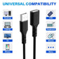 3 Pack USB Extension Cable 8 FT, USB 2.0 Type A Male to Female Extender Cord Adapter, Compatible with Printer, Keyboard, Mouse, Flash Drive, Hard Drive, Controller, Black Cable with 5 Cable Ties