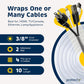 PROTECTO Heavy Duty Cord Protectors from Pets No Chew Solution, 10ft Easy to Use Dog & Cat Cord Protector, Clear & Odorless Critter Cord Covers for Pets, Power Audio & Video Wire Protector Tubing