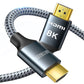 ARISKEEN 8K HDMI Cable 8 FT, 48Gbps High Speed HDMI 2.1 Cable, 8K 60Hz, 4K 120Hz 144Hz Braided HDMI Cord - 8 Feet