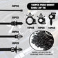 160 Pcs Push Mount Cable Zip Tie, Car Wire Loom Routing Clips 7 Different Sizes Quickly Mount Cable Ties Fixed Wire Harness for Jeep Wrangler Trucks Universal Automotive Clips