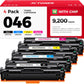 046 Toner Cartridge Set 4-Pack MF733Cdw Toner Replacement for Canon 046 CRG-046 046H Compatible with Canon Color imageCLASS MF733Cdw MF731Cdw MF735Cdw LBP654Cdw Printer Ink (Black Cyan Yellow Magenta)