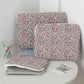 Puffy Laptop Sleeve 13-15.6 Inch Cute Quilted Laptop Protective Case Padded Floral Computer Sleeve for MacBook (B-red, 15 Inch)