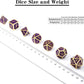DNDND Glitter Purple Metal Dice Set, Solid Polyhedral DND Metallic Dice with Free Metal Case for Role Polying Game Dungeons and Dragons