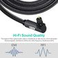 EMK 90 Degree Toslink Optical Cable 360 Degree Free-Rotating Plug Fiber Optic Cable S/PDIF Toslink Male to Male for Home Theater, Sound Bar, TV, PS4, Xbox,Grey (16ft/5m)