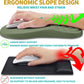 Hokafenle 2 in 1 Ergonomic Mouse Pad Wrist Support & Wrist Rest for Computer Keyboard Set, with Relieve Carpal Tunnel Pain Massage Bulge and Full Memory Gel Design (2In1 Set, Dark Green)