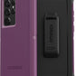 OtterBox Galaxy S22 Ultra Defender Series Case - Happy Purple, Rugged & Durable, with Port Protection, Includes Holster Clip Kickstand