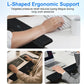 UnivoColors PostureUp L-Shaped Desk Long Wrist Rest Elbow, Non-Slip, Memory Foam, Desk Edge Support, Ergonomic Design for Long-Hour Work (23.6 * 3.9 inch One-Piece Design,Pink)