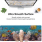 Vibrant Underwater World Desk Mat,Large Tropical Fishes on Coral Reefs Gaming Keyboard Mouse Pad,Non-Slip Rubber Base Desk Pad Thick Stitched Edges Waterproof Mousepad Mouse Mat 31.5"x11.8"