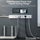 [2-Pack] 10 Ft Power Strip Surge Protector with USB Ports, Flat Plug Extension Cord, 5 AC Outlets and 3 USB Charging Ports, Wall Mountable, ETL Listed – White for Home, Office, Dorm
