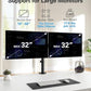 HUANUO Dual Monitor Desk Mount, Heavy-Duty Steel Adjustable Arm for 13-32 Inch Screens, Tilt, Swivel, Rotate, C-Clamp & Grommet Base, Holds up to 17.6 lbs per Arm, VESA 75/100mm