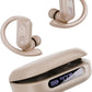 occiam Active Noise Cancelling Wireless Earbuds Bluetooth Headphones Ear Buds 96Hrs Playback Clear Call Waterproof Earphones with Ear Hook Microphones for Sport Running Off-White