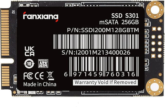 fanxiang S301 256GB mSATA SSD Mini SATA III 6Gb/s Internal Solid State Drive, 3D NAND, Compatible with Ultrabook Desktop PC Laptop