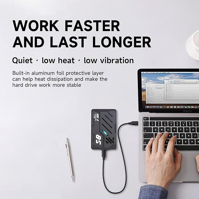 Ultra Slim Portable External Hard Drive USB 3.0 HDD Storage for PC, Laptop, Mac, Xbox one, PS4, PS5 (1TB)