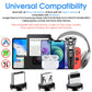 Magnetic Charging Cable, 540° Rotating Magnetic Phone Charger [6-Pack, 3ft/3ft/3ft/6ft/6ft/10ft] 3 in 1 Magnetic Charger Cable Nylon Braided Magnetic USB Cable for iProduct/Micro USB/Type C Device
