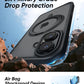 MAGIC JOHN 360° Rotatable Magnetic Invisible Stand for iPhone 16 Case [Camera Control Button] [Compatible with MagSafe] 16FT Shockof for iPhone 16 Case with Kickstand, Black