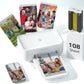4x6 Photo Printer with 108 Sheets & 2 Color Ribbons - Dye Sublimation Wireless Portable Photo Printer for iPhone & Android Smartphones, Home & Travel Picture Printing, Ideal Gift, White