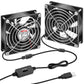 2 Packs Wathai 92mm x 25mm 90mm 5V USB Fan for Receiver AV cabint Game Console PC Laptop TV Box Projector Router Cooling